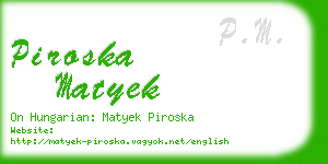 piroska matyek business card